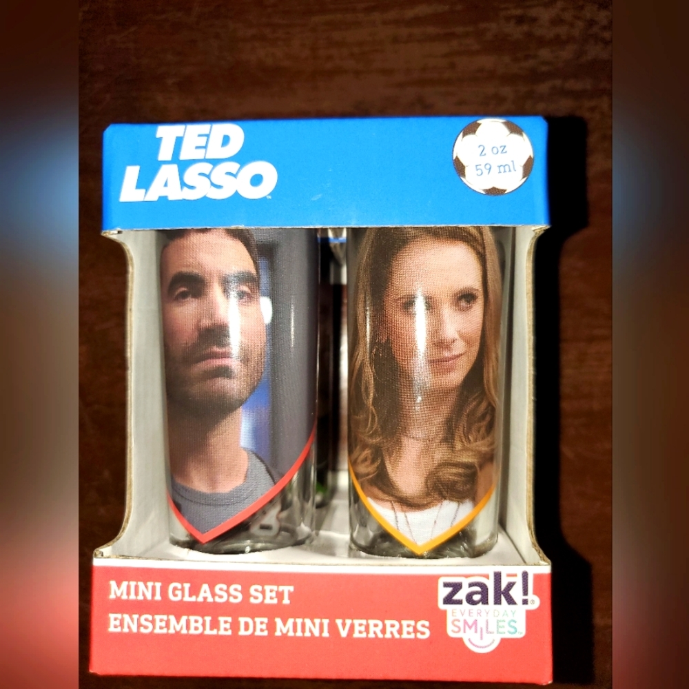 Ted Lasso 2 Ounce 4-piece Mini Glass Set by Zak Designs